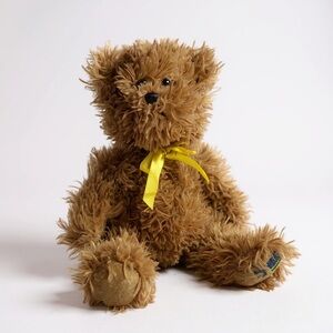 Brown Teddy Bear with Yellow Ribbon 8 Inches